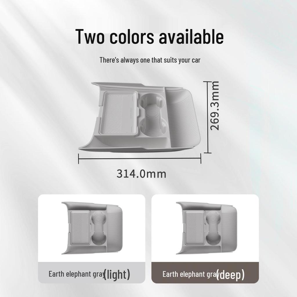 IM LS8 Lower Center Console Storage Box with Anti-Slip Silicone Pad for 26 Car Models