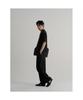 8SECONDS Lecture Cotton Collared Neck Short Sleeve Knit Black
