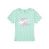 American polka dot letter printing front shoulder short sleeve women's summer new slim and thin casual T-shirt top