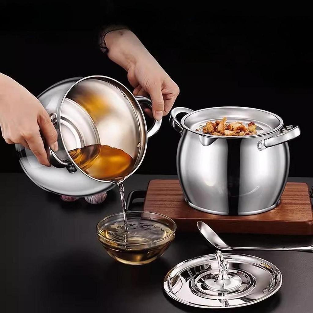 Grease Container Versatile Heat Resistant Grease Can Storage Jar Lard Strainer for Storing Frying Kitchen Camping Cooking