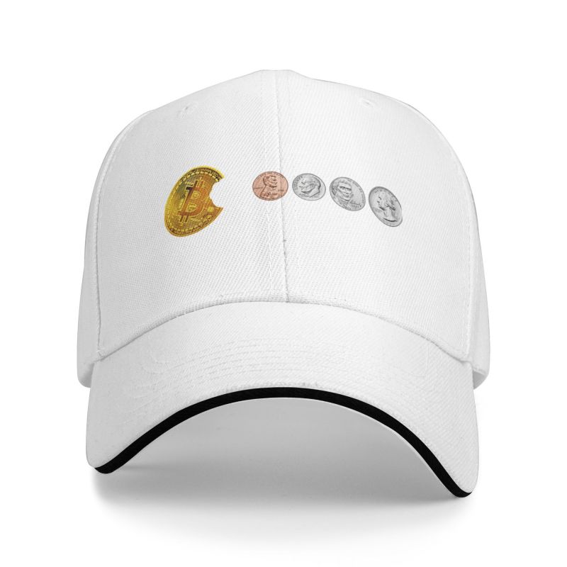 Klasické bitcoinové občerstvení Baseballová čepice Dámské Unisex vlastní nastavitelné Unisex kryptomince BTC Táta klobouk Venkovní