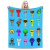 Cartoon Sprunki Music Game Blanket Fleece  Soft Throw Blanket for Bedding Couch Bed Rug