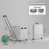 75L Folding Shopping Cart with Silent Universal Wheels