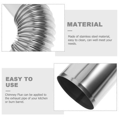 Flexible Chimney Fitting Burner Flue Pipe Fittings Stove Camping for Tent Fireplace Accessory Practical Exhaust