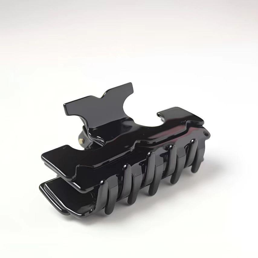 

Корейская заколка-краб из ацетата высокого класса Т-образной формы - Модный большой аксессуар для волос для женщин чёрный