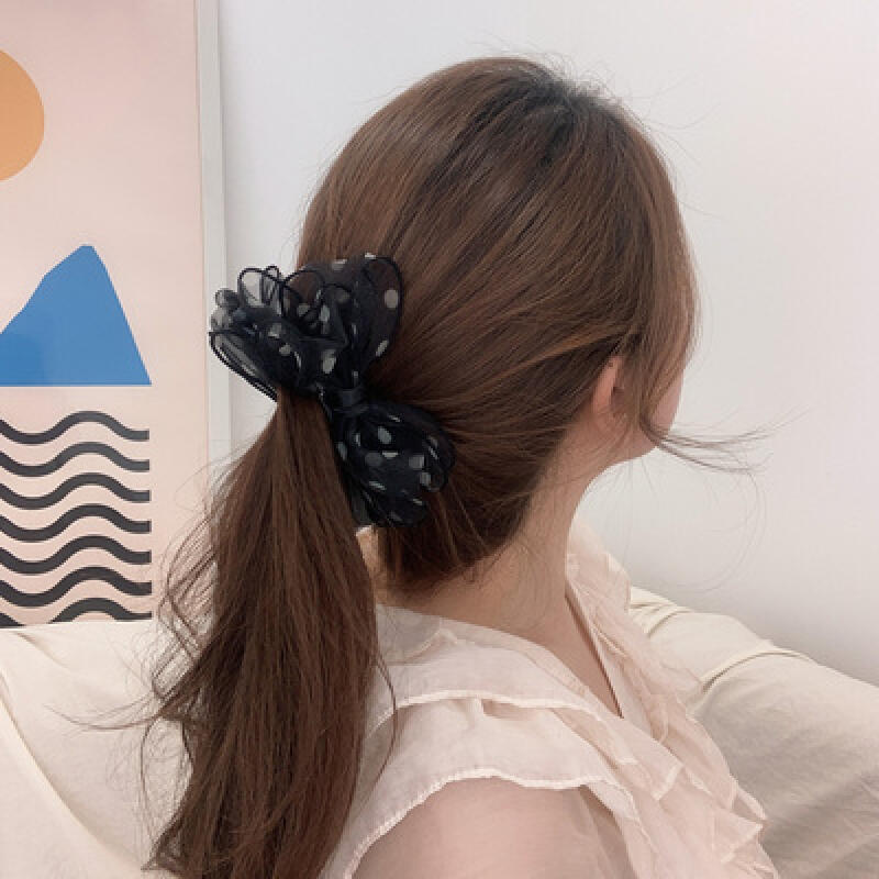 Dot Ribbon Banana Pin Clip Hairpin 4 Colors beige