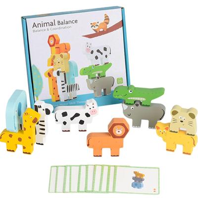 Shinse Building Blocks, Animals, Balance Game, Stacking Toy, Montessori Educational Toy, Focus, Finger Training, Imagination, Creativity, Boys,