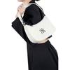 MLB Serie Monogramma New York Yankees Stampa Floreale Retro Logo Metallico Lettera Borsa in Ecopelle Borsa a Spalla Unisex Bianco Crema 3ABQS022N-50CRS