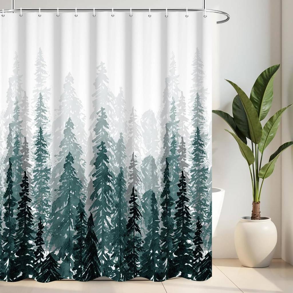 Black And White Shower Curtain Fun Shower Head And Water Drops Shower Curtains For Bathroom Machine Washable Waterproof