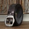 Retro Personality Trend Stainless Steel Belt Men'S Leather Pin Buckle First Layer Cowhide Denim Versatile Casual Pants Belt Men