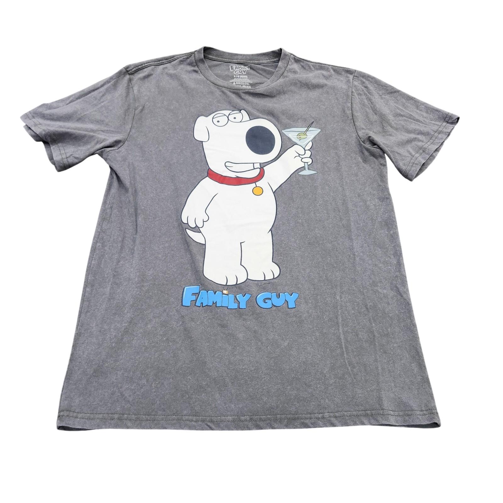 Family Guy Shirt Mens Large Gray Brian Griffin Graphic Tee Cartoon TV Show Unisex T-Shirt XXXXL