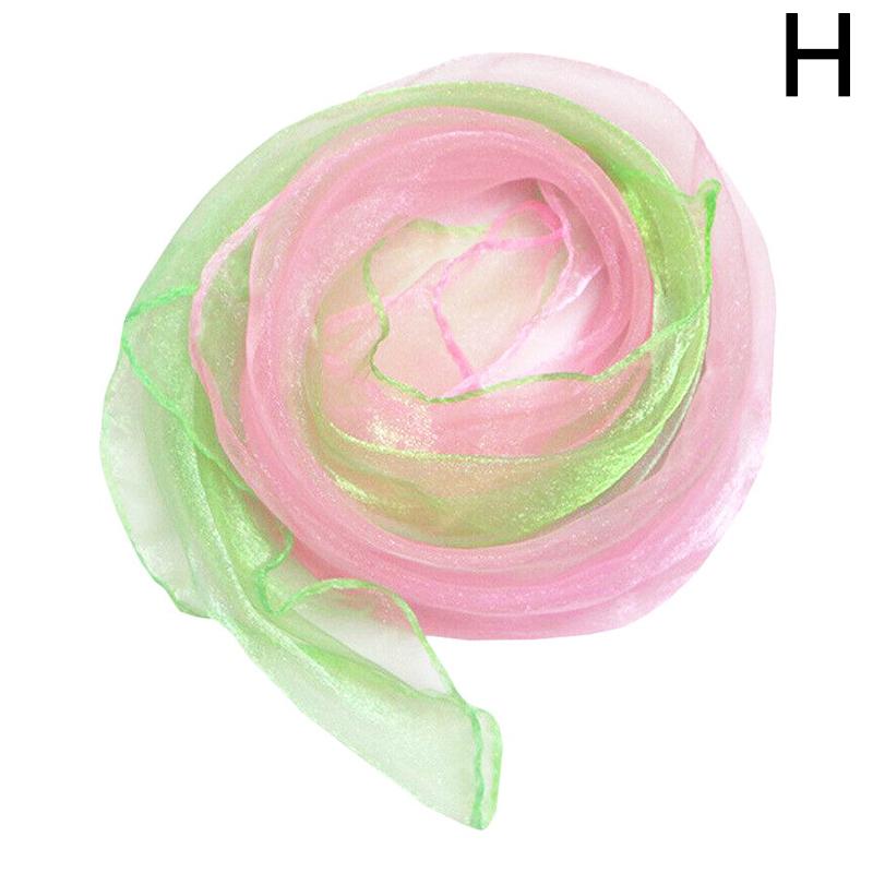 Transparent Summer Scarf For Women Square Gradient Color Head Wear Shinny Thin Chiffon Neck Shawl Beach Vacation Accessories