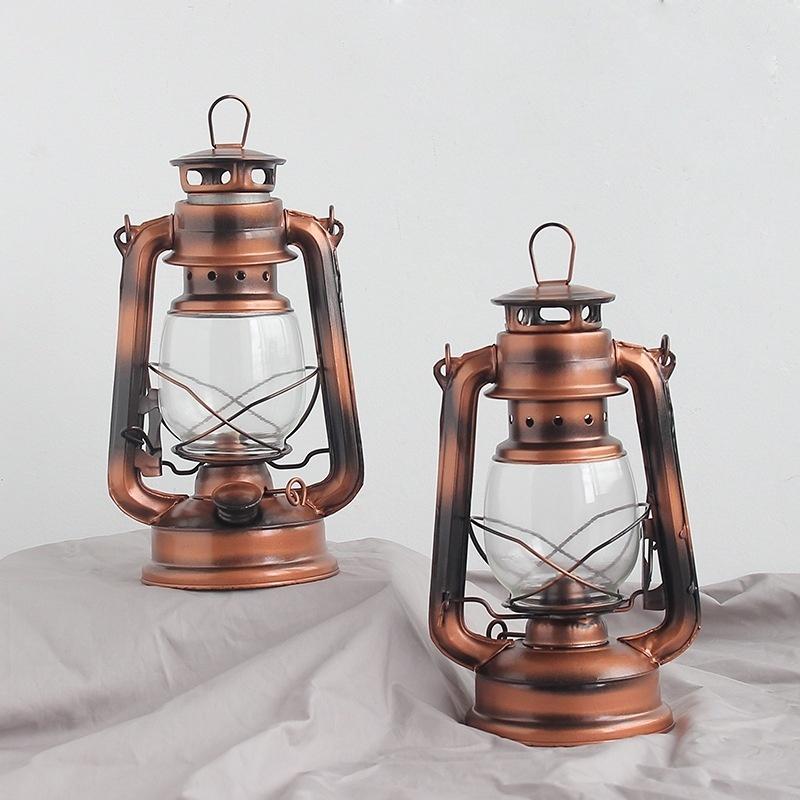Nostalgic Old-fashioned Retro Decoration Kerosene Lamp Lantern Hotel Room Home Accessories Scene Atmosphere Decoration