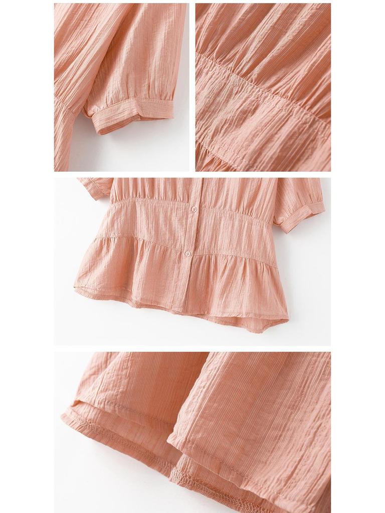 Stylish Tencel Short-Sleeve Top for Women: Age-Defying Summer Fashion