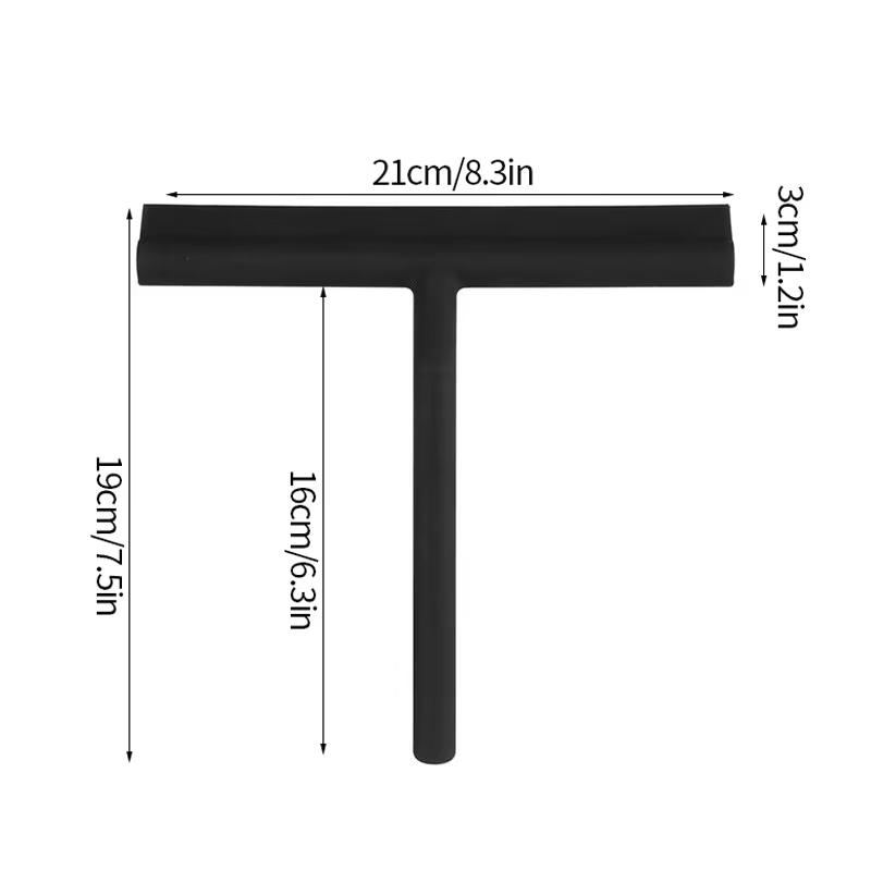 Portable Glass Scraper Silicone Scraper Window Scraper Bathroom Mirror Scraper With Hook Household Cleaning Tools