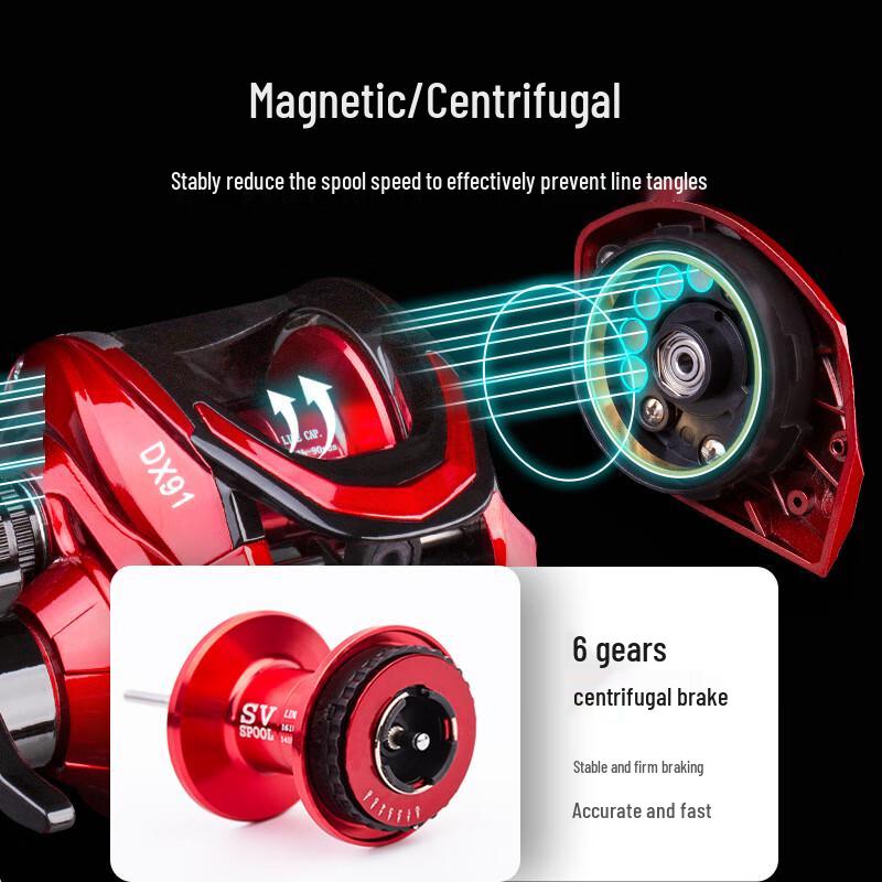 Brangdy Red Spider Long Cast Baitcasting Reel