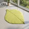 Non Slip Pet Mat for Furniture Leaf Shaped Mat, Soft Reversible Cat Sleeping Pad, Washable Indoor Padded Dog Bed Sofa Floor Crate Use Natural