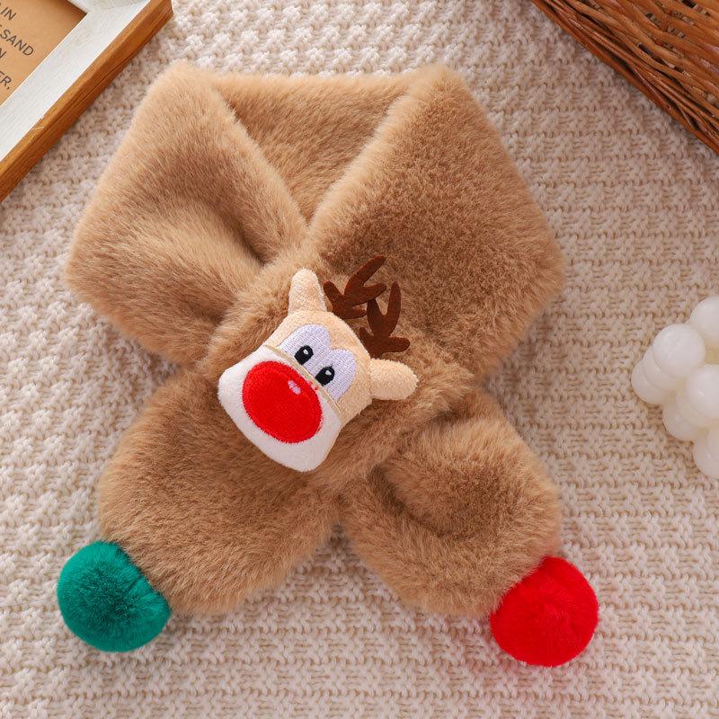 Winter Kunstkaninchenfell Cartoon Snood: Kuscheliger Plüsch-Nackenwärmer für Kinder & Eltern