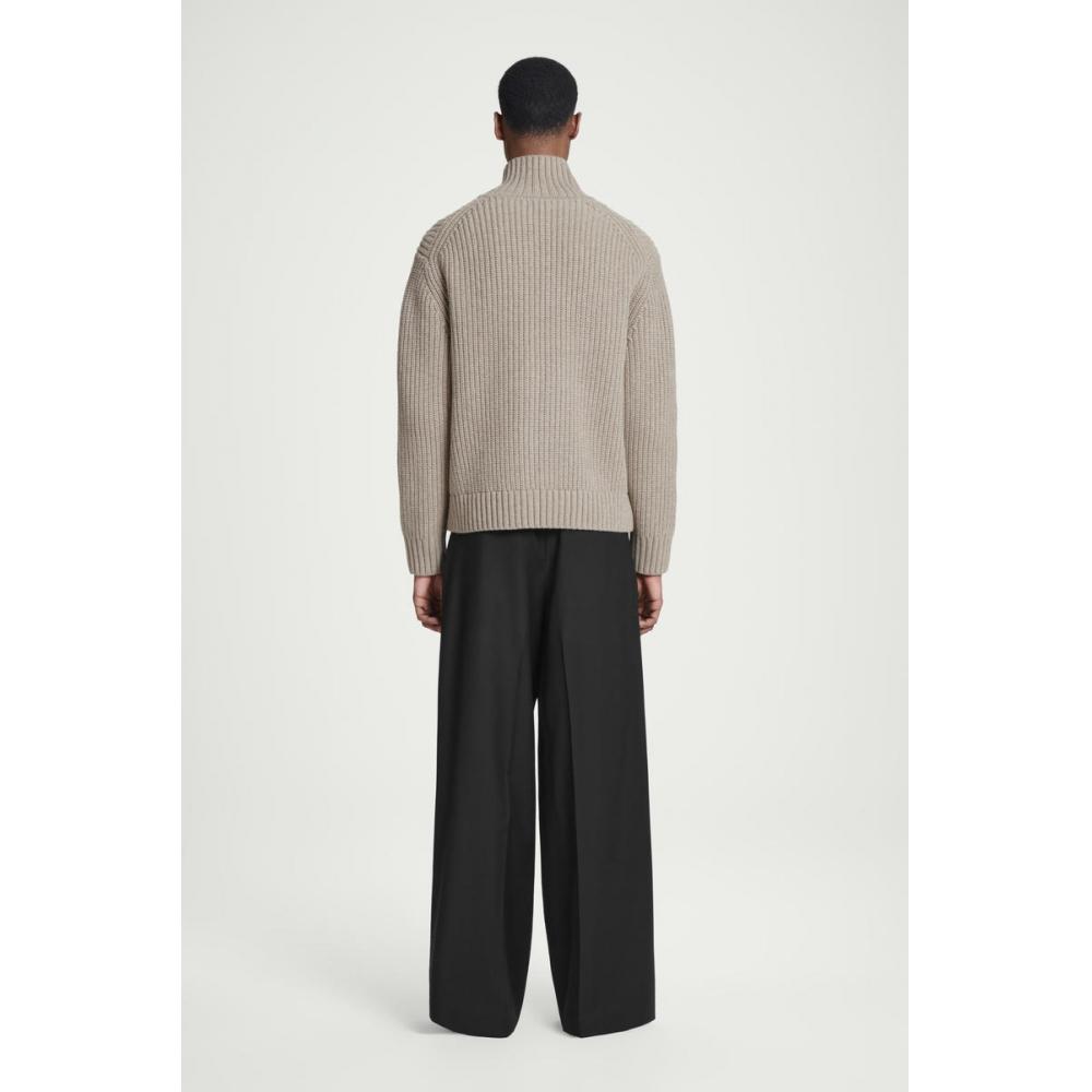 Cos Japan Funnel Neck Knitted Wool Jacket