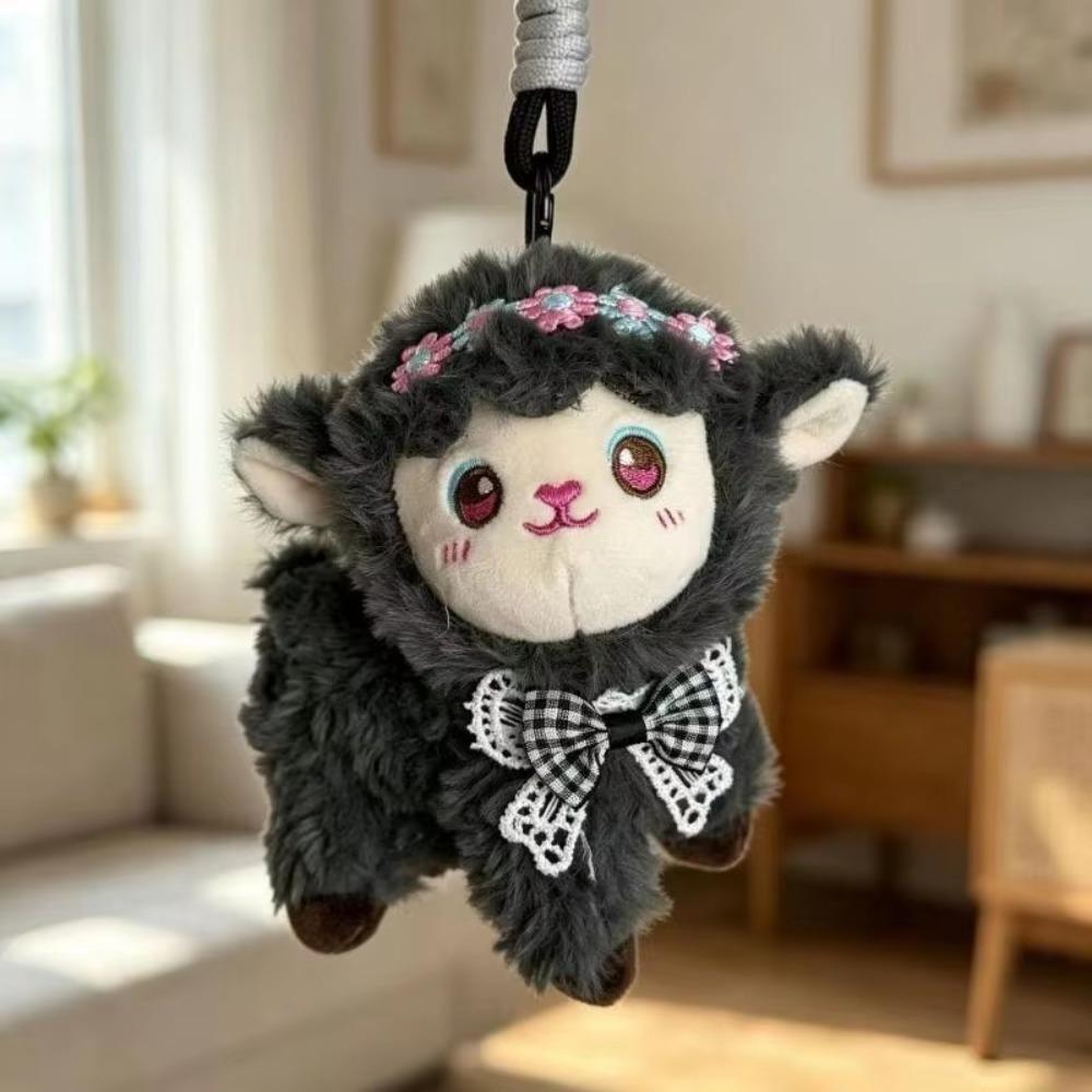 Soft Fluffy Lamb Backpack Decoration Cute Sheep Bag Pendant Plush Lamb Keychain  Lamb New Year