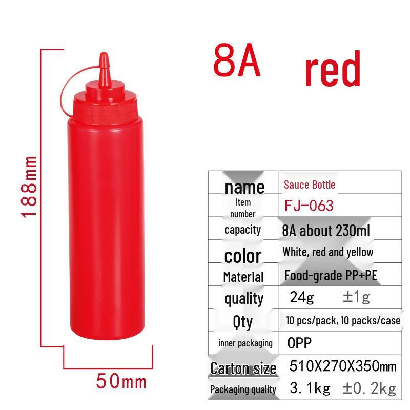 Single-Hole & Three-Hole Squeeze Sauce Bottle for Ketchup & Salad Dressing with Pointed Mouth