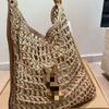 New Seaside Vacation Large-capacity Straw Woven Bag Women's Fashion Raffia Beach Bag Hollow Versatile Woven Bag