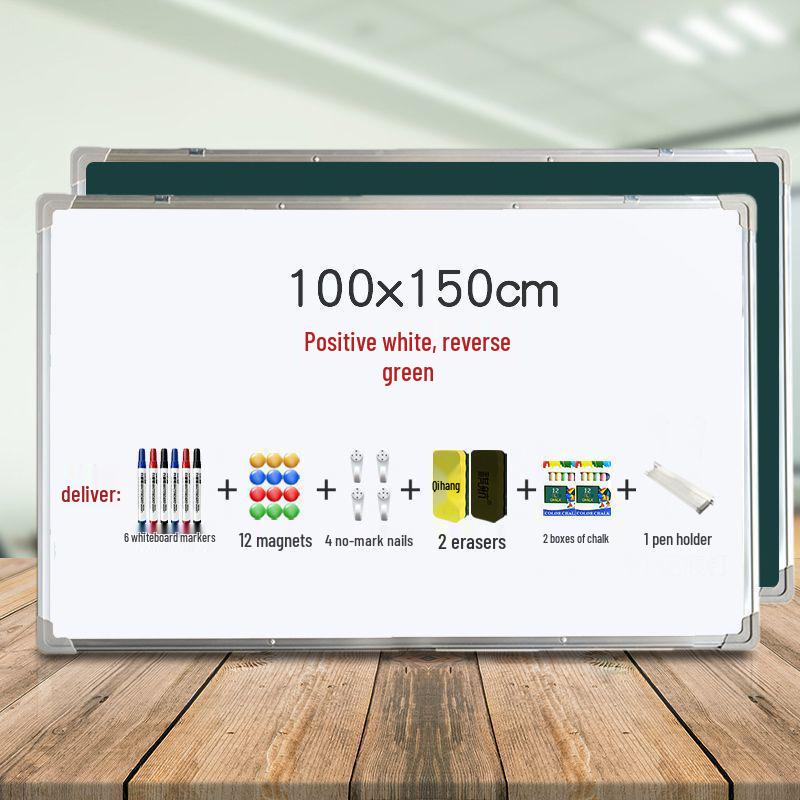 Doppelseitiges magnetisches Whiteboard und Tafel - Wandmontierte abwischbare Büro- und Klassenzimmertafel