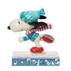 Enesco Peanuts by Jim Shore Snoopy and Woodstock Ice Skating Figure 6013050 6.25" Multicolor,