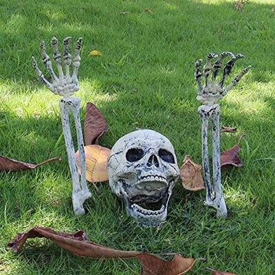 Halloween Decoration Skeleton Model Arm 3-piece Set Movable Realistic Strong Sense Realism Plastic Test Courage Ghost Simulation Interior Party Tool