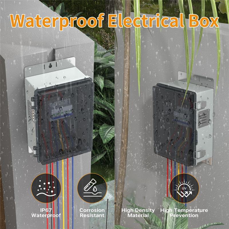 AD23-Outdoor Plastic Waterproof Distribution Box With U-Shaped Hole Outdoor Hinge Power Box Outdoor Waterproof Junction Box