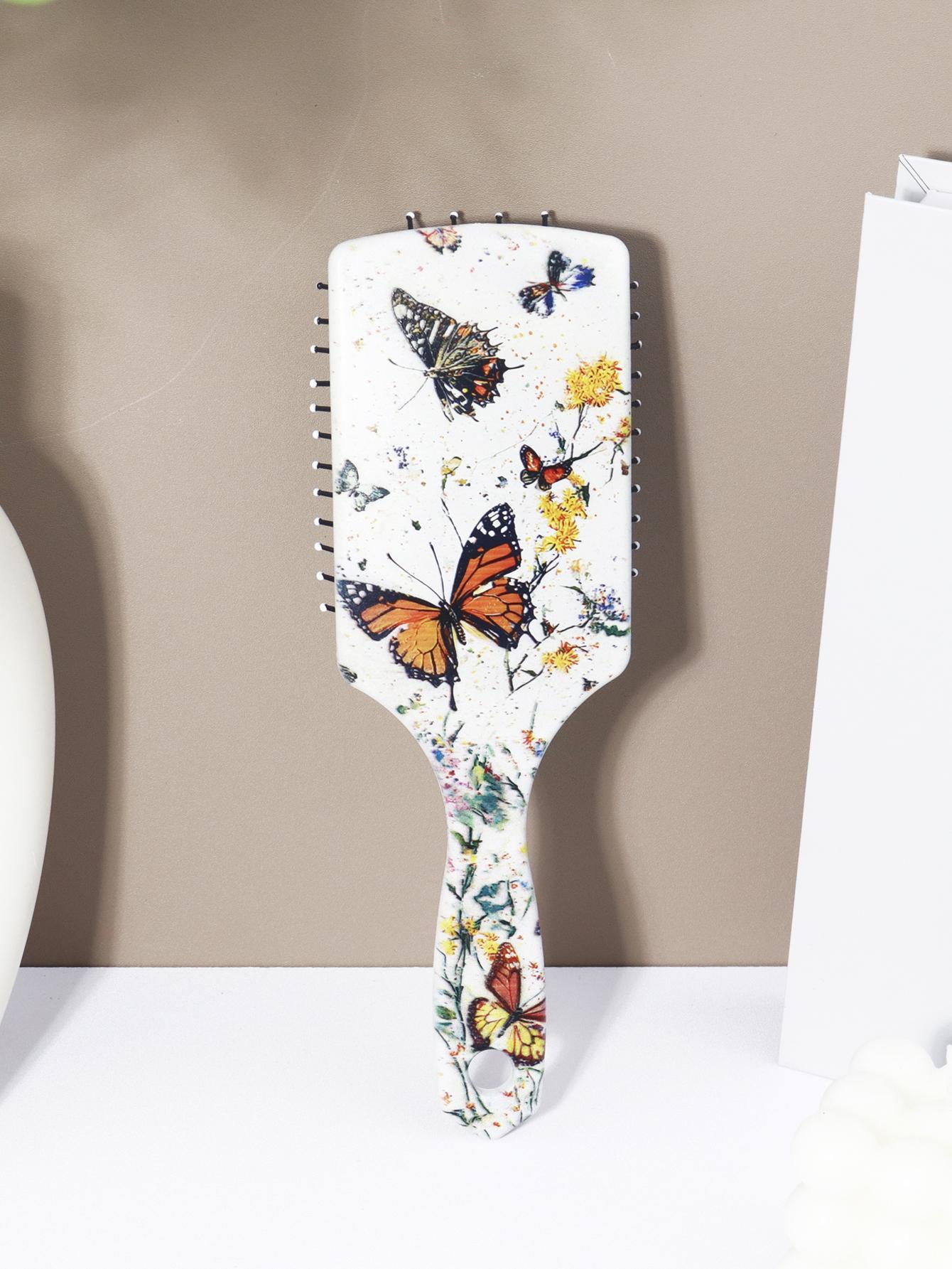 

1pc butterfly pattern brush, splashed ink watercolor series, anti-static air cushion comb, suitable for men and women