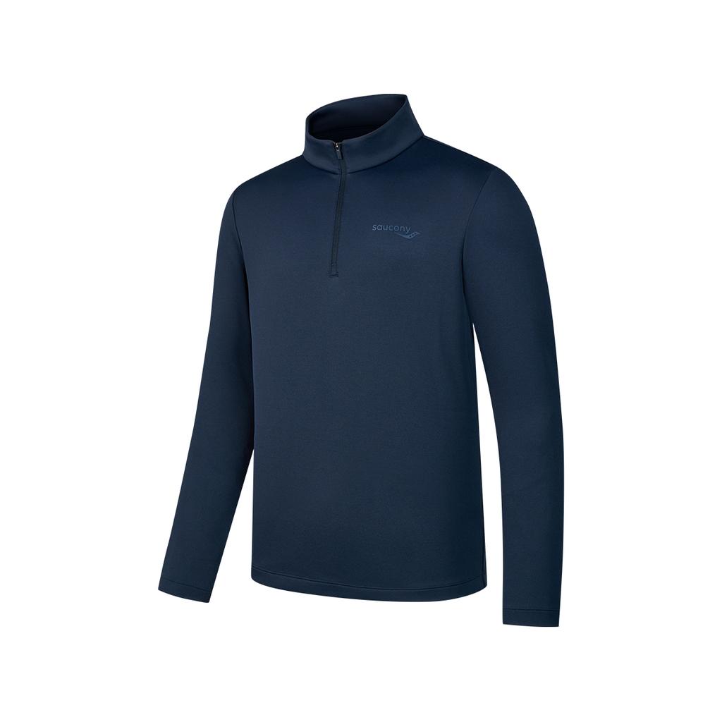 Saucony Urban Commuting Soft Stretch Comfortable Long Sleeve T-Shirt Men Tops Deep-Blue SC2240022A-DA16