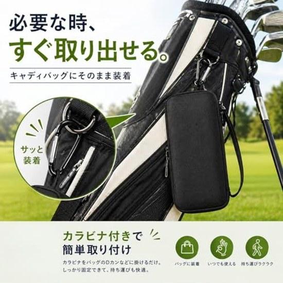 Golf Pouch Glove Holder Small Item Storage Partitioned Large Capacity Tee Marker Carabiner Water-resistant Round Mens Womens.