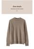 Autumn/Winter Women's Double-Ply Thick Wool Half-High Collar Raglan Sleeve Sweater 