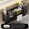 Stainless Steel Kitchen Sink Storage Rack,space Saving,built-in Sponge Rack And Drainage Basket For Kitchen Cleaning And Storage