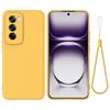 For Oppo Reno12 5G (Global) Protective Case Liquid Silicone Phone Cover with Wrist Strap