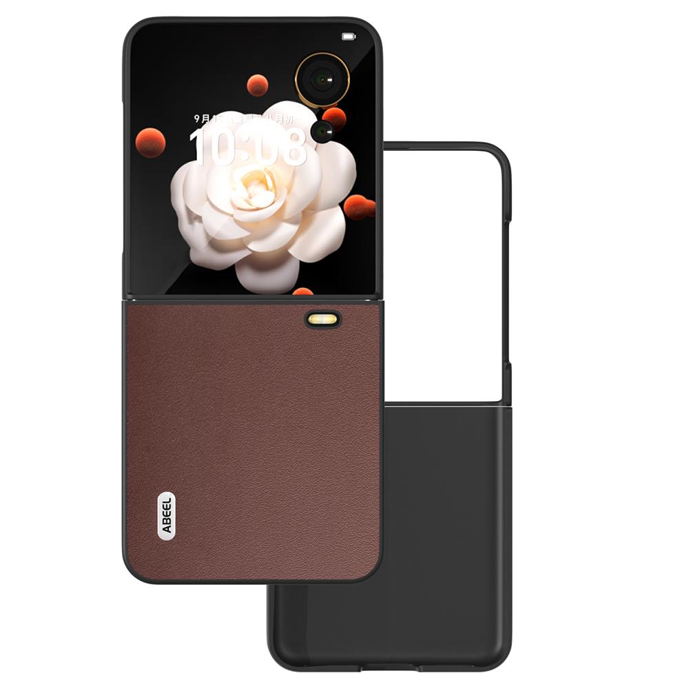 Für Honor Magic V Flip 5G Hülle Echtes Rindsleder Hart-PC Handyhülle
