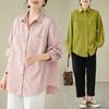 Spring Collar Casual Loose Slimming Korean Style Artistic Shirt Top Jacket for Women Shirts
