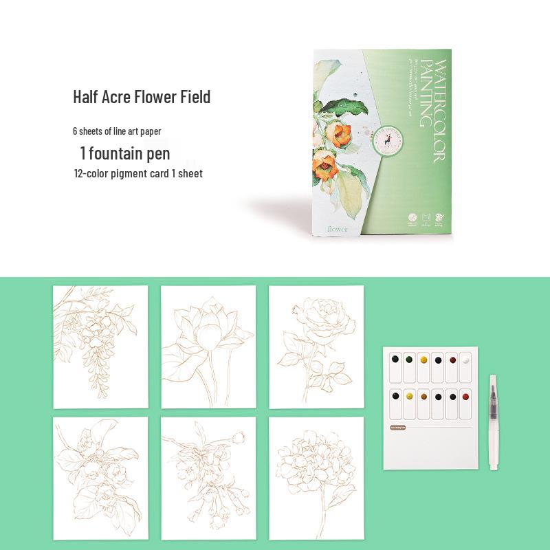 Children's Watercolor Book: Doodle & Paint with 12 Solid Colors