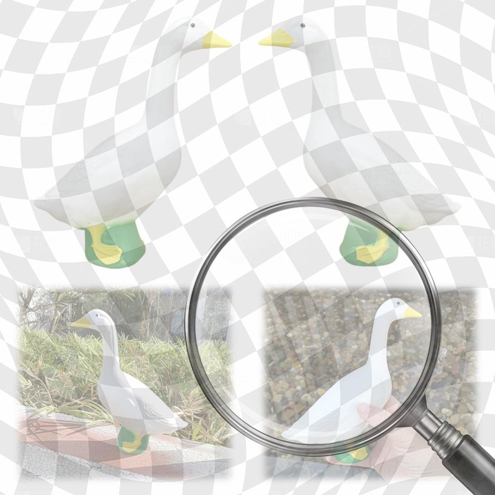 

18cm White Goose Ornament Resin Simulation Goose Yard Decoration Funny Goose Animal Craft for Home Garden Decor China Mainland
