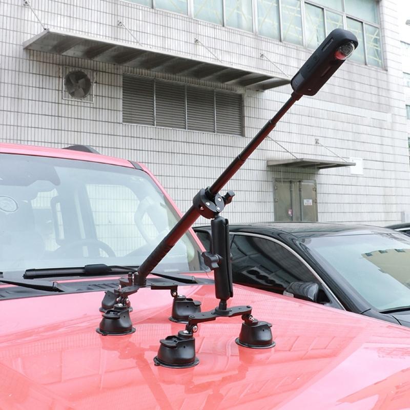 5 in 1 Car Suction Cup Mount Kit Ball Head Adapter for X2/X4 Action Camera Invisible Selfie Stick Accessories