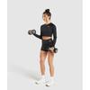 Gymshark Training Long Sleeve Crop Top Black B2a4f Bbbb