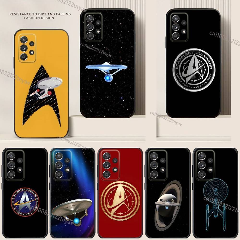 Cool S-Star T-Trek Phone Case For Samsung S24,21,22,23,30,Ultra,20,Plus,Note,10,9,Black soft silicone case
