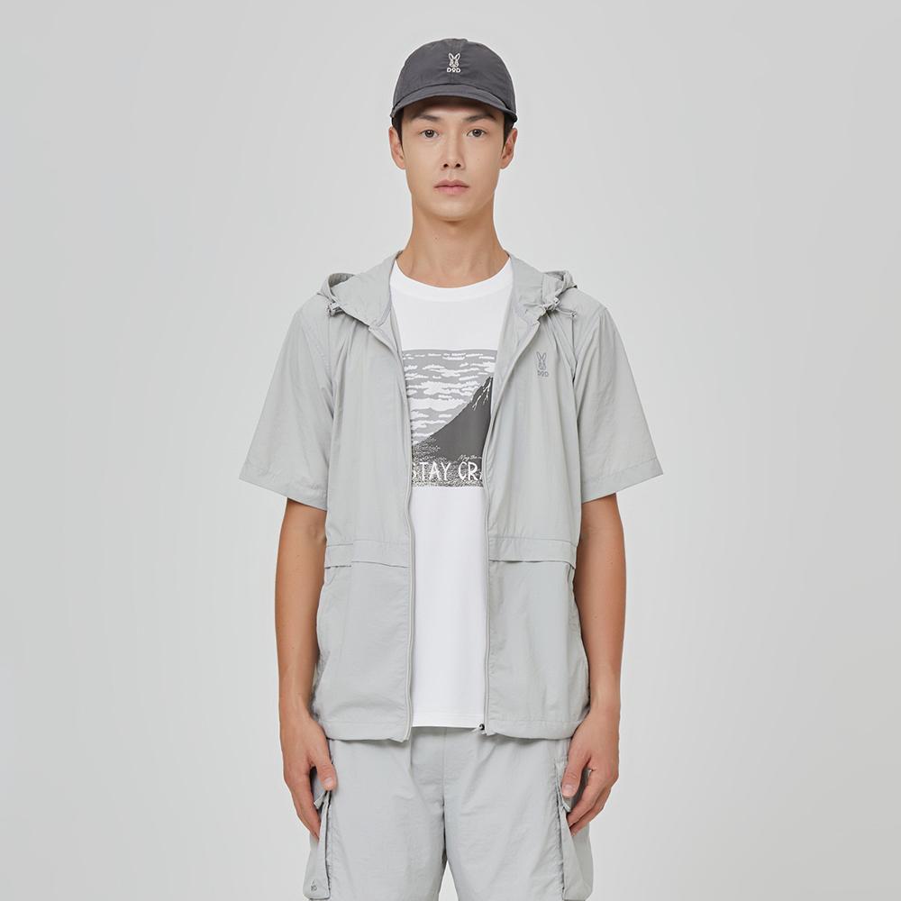 DOD Ice Wave Short Sleeve Hooded Jacket For Men (L.Grey)