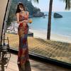 Travel Wear Seaside Skirt Feeling Back Strap Backless Dress Vacation Island Skirt Beach Skirt