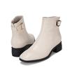 Barbara Leather Buckle 5cm Women S Ankle bootS Bzg802iv