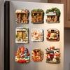 House Refrigerator Magnet Shop Shape Magnetic Sticker Ornaments Home Decoration Office