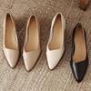 Versatile Vintage Chunky Heel Women's New Style Pointed-toe Open-toe Leather Shoes Devotion