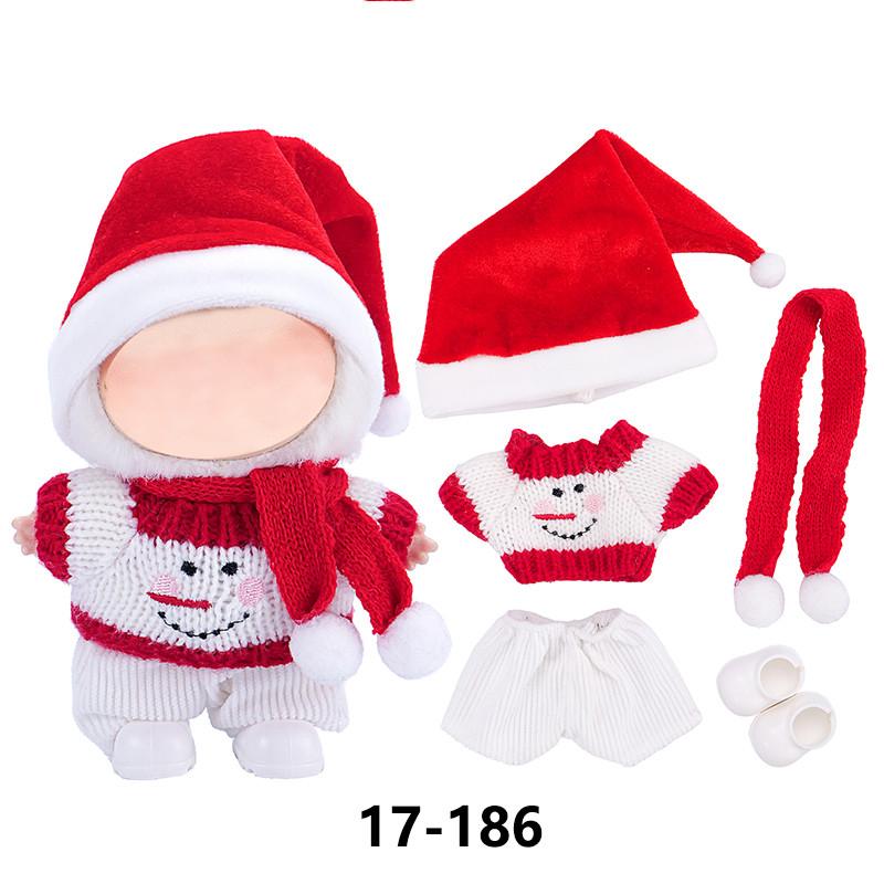 New Christmas Clothes For 17cm Labubus Mini Doll Clothes Outfit Hat Clothes for Labubu I II III Doll Accessories Party Game Toys