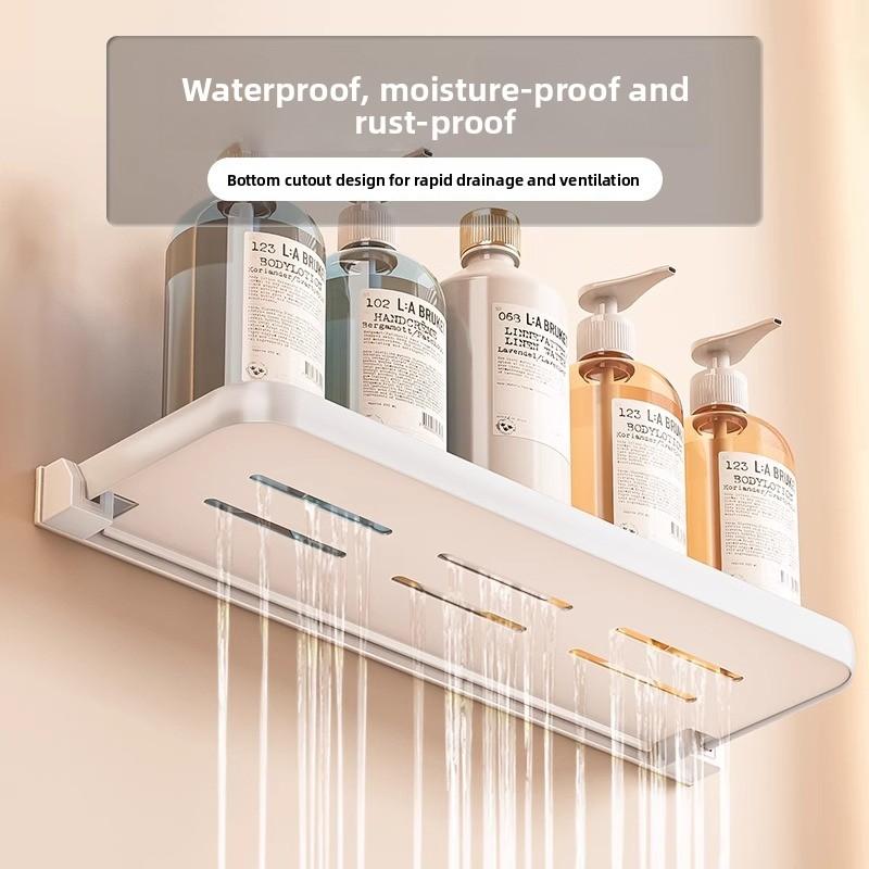 Bathroom Bathroom Bedside Toilet Perforated Free Folding Wall Shelf